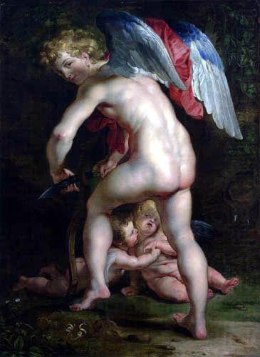 Peter Paul Rubens Amor schnitzt den Bogen china oil painting image